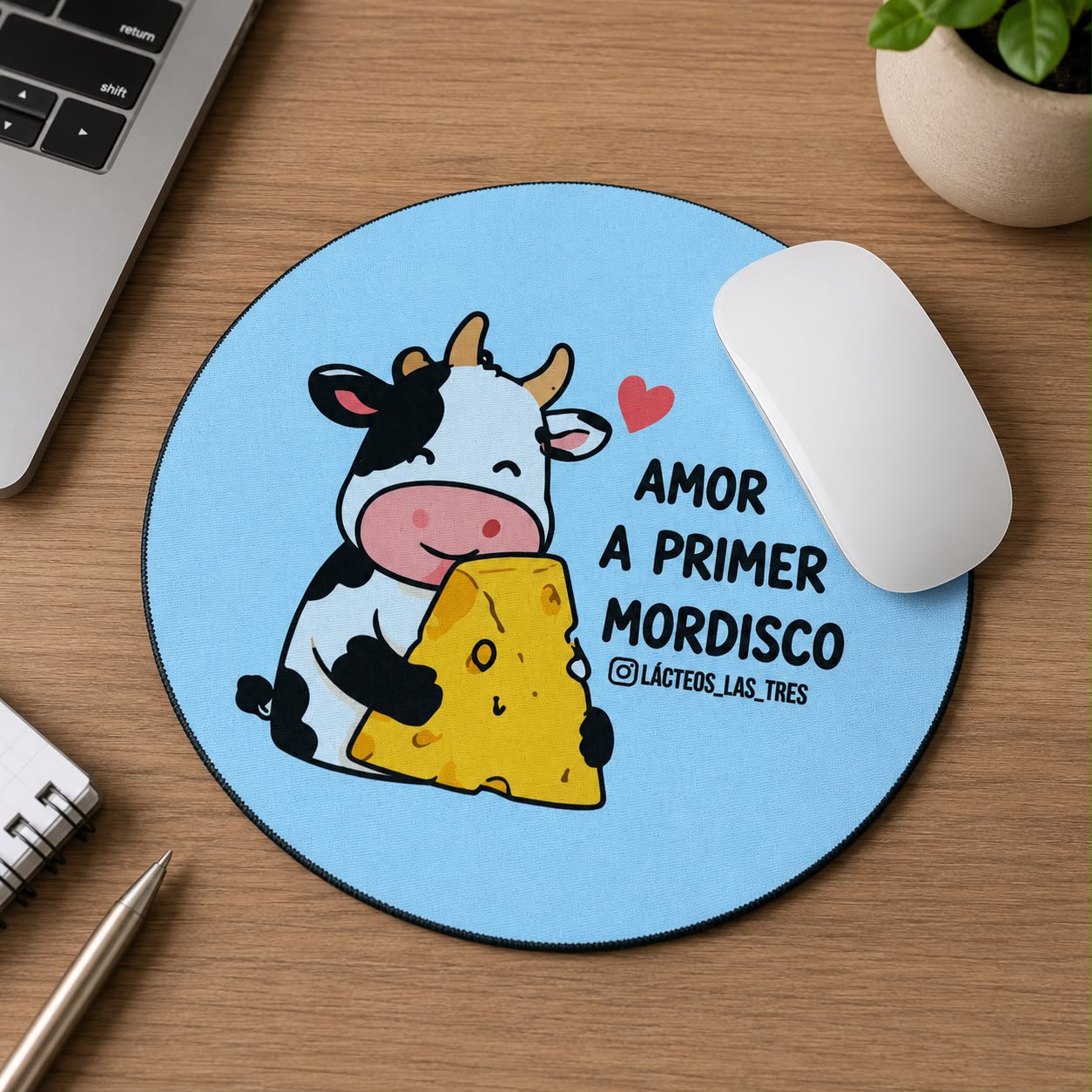 Mouse pad con diseño quesero